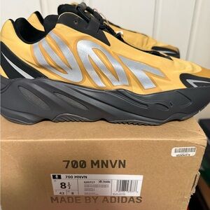 Adidas 700 MNVN Honey Flux Gold and Black Shoes size 8